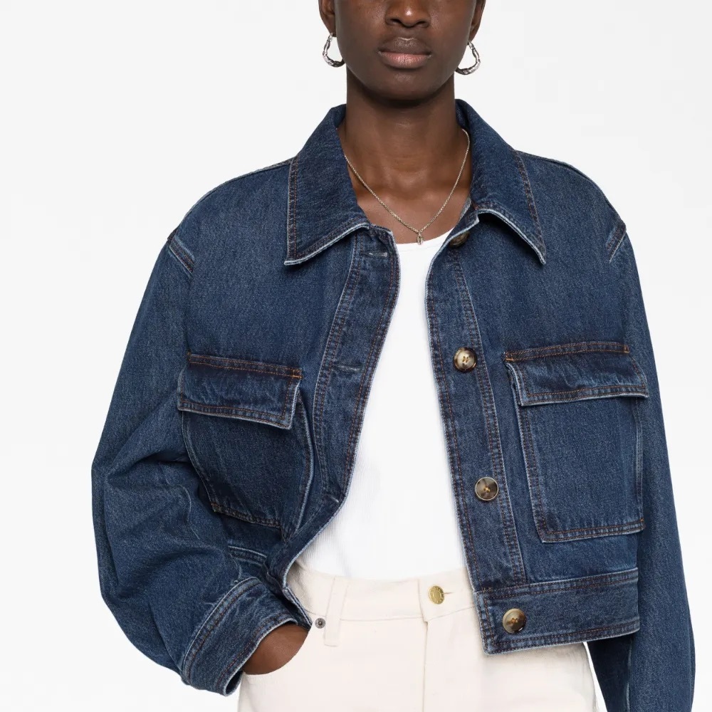 TOTEME Denim Crop Jacket Organic Cotton - Picture 4 of 10